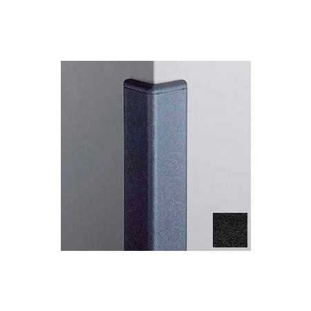 Pawling Surface Mounted Corner Guard 90Deg, 2'' Wings, 12'H W/Caps, Black CG-20R-12-1